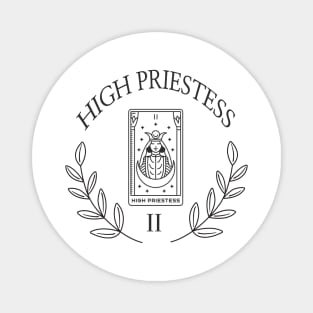 minimalistic high priestess tarot Magnet